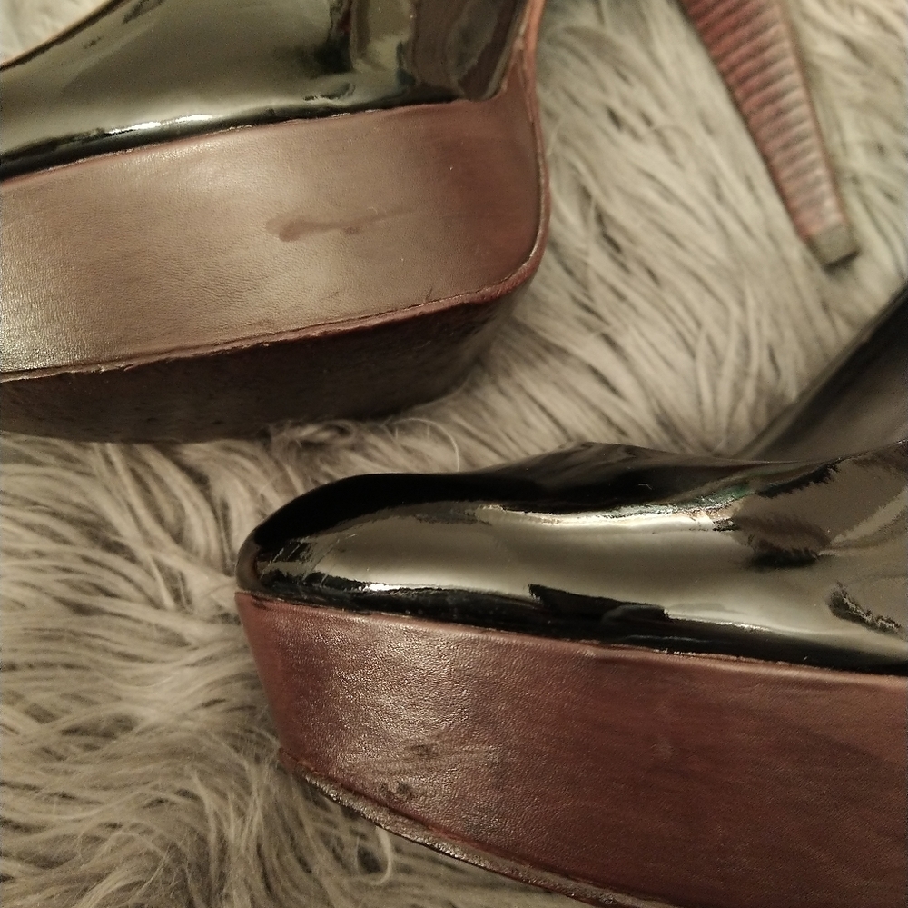 GENUINE LEATHER PLATFORM HEELS - Picture 6 of 8